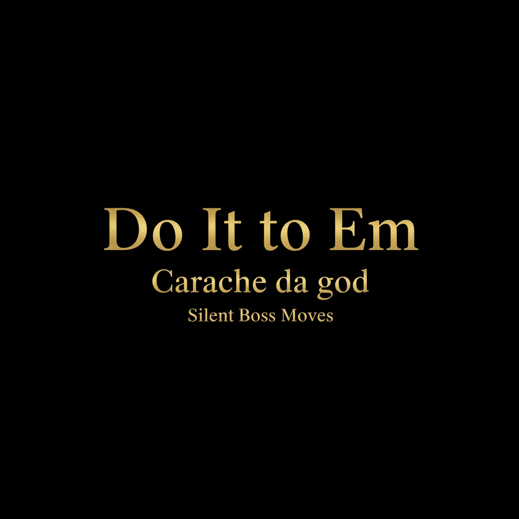 Do It to Em Hip-Hop Single Cover Art – Carache da god – Silent Boss Moves