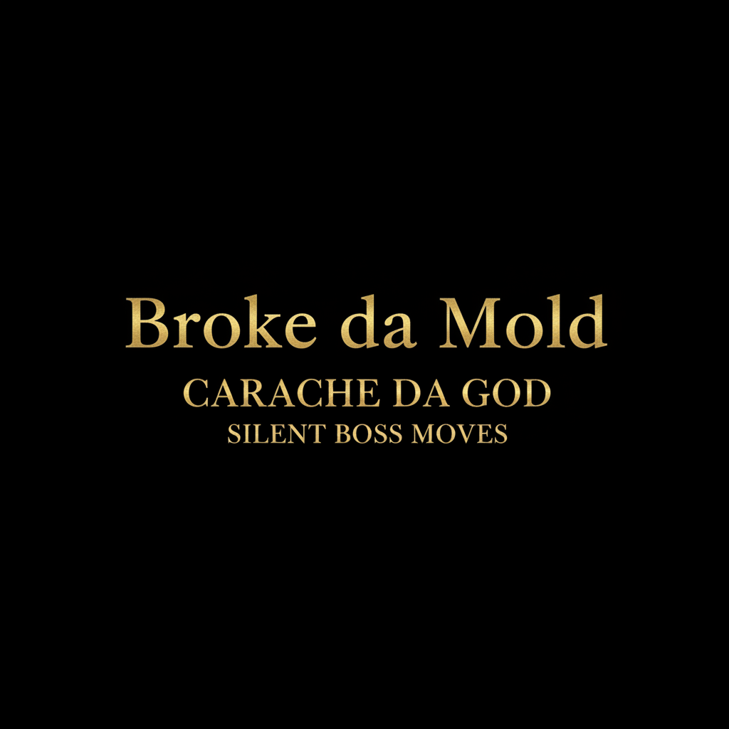 Broke da Mold Hip-Hop Single Cover Art – Carache da god – Silent Boss Moves