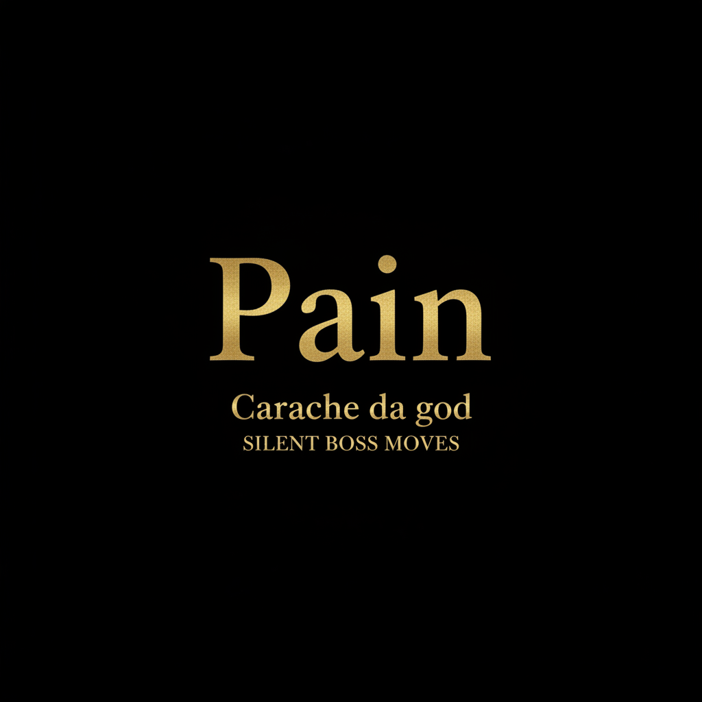 Pain Hip-Hop Single Cover Art – Carache da god – Silent Boss Moves