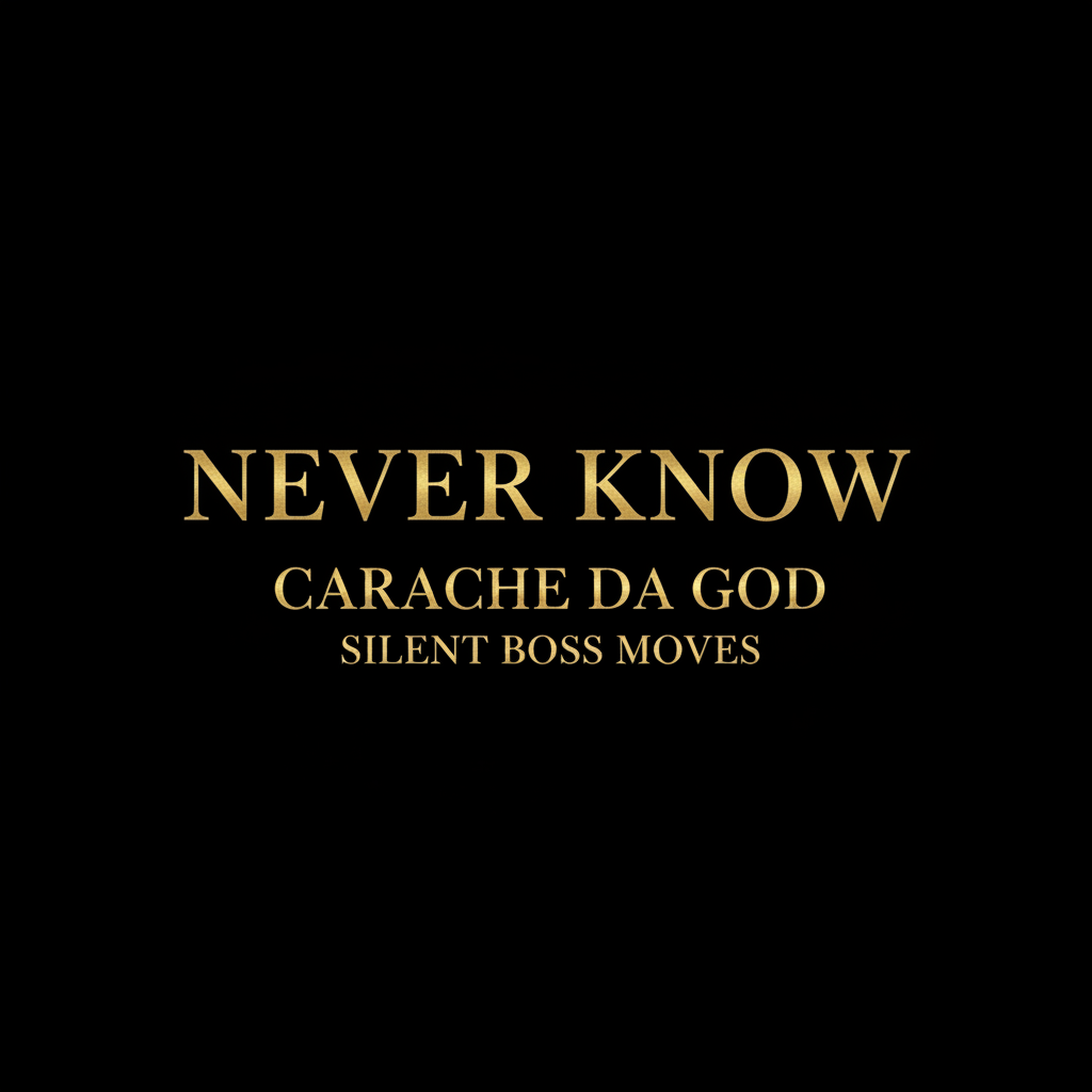 Never Know Hip-Hop Single Cover Art – Carache da god – Silent Boss Moves
